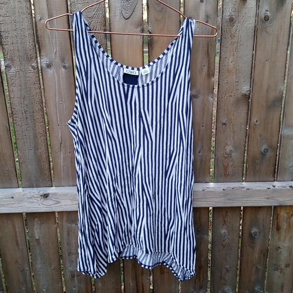 Cato Striped Flowy Tank Top - Picture 2 of 12